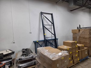 (2) Tear Drop Pallet Rack Uprights,...