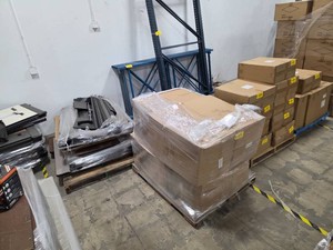(5) Tear Drop Pallet Rack Uprights,...