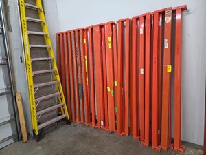 (43) Tear Drop Pallet Rack Load Bea...