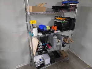 Wire Cart with Office Supplies...
