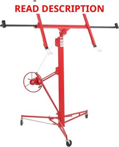 $196 16 ft Drywall Lift, 150 lb Hoist with Wheels