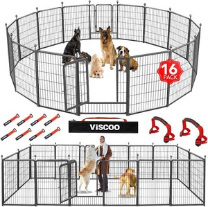 $190 VISCOO Dog Playpen 16 Panels 40 Fence