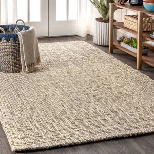 $149 Jonathan Y Jute Fringe Rug 5x8 Ivory