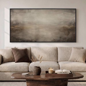 $155 Brown Abstract Wall Art 30x60 Horizontal