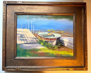 UK - Richard Abraham (MN, b. 1964) Original Oil Painting, Alumacraft