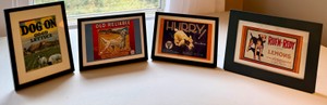UK - Vintage Canine-Themed Produce Label Art Portfolio