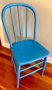 UK -  Blue Wooden Windsor Chair