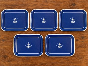 KD - Mid-Century Nautical Metal Serving Trays