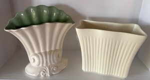 LR - Pair of Vintage Red Wing Pottery Planters