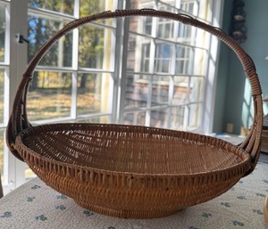 DR - Wicker Gathering Basket with High Arched Handle