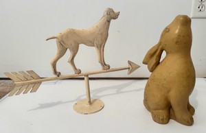 UG - Dog Weathervane & Rabbit Figurine