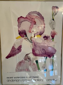 UG - Iris Botanical Watercolor Framed Poster