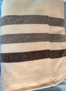 B1 - Woolrich Neutral Striped Wool Blanket
