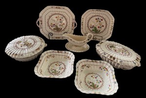 Vintage Copeland Spode Cowslip Serving & Tableware Lot