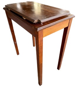 Antique 19th-Century Style Wooden Fold-Top Side Table