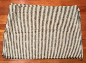 UC - Set of 3 Sage Green Ticking Stripe Curtains (52 x 78)