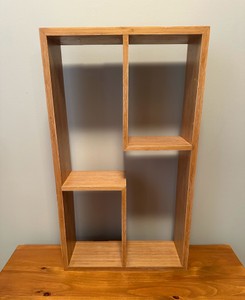 UM -  Asymmetrical Oak Geometric Wall Shelf