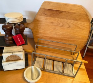 Handcrafted Wooden & Marble Culinary Set