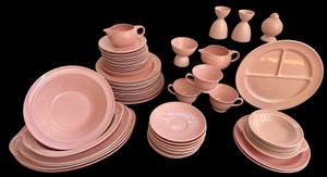 AC - Vintage TS&T Lu-Ray Pastels Pink Dinnerware Lot