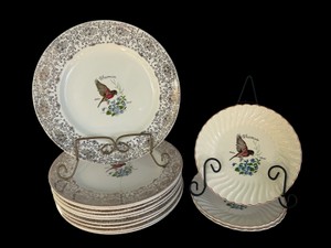 DR-Wisconsin State Bird & Flower Collector Plate Lot