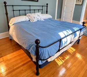 B2- Vintage Style Black Iron Bed Frame Lot