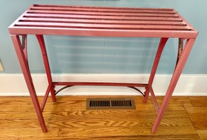 B2-Slatted Metal Plant Stand