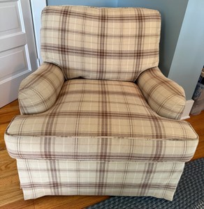 B2- Baker Brand Plaid Armchair