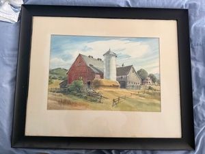 B2-Frederic Johnston Original Rural Landscape Watercolor