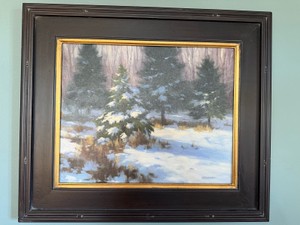 LR- Richard Abraham Winter Landscape Oil Painting