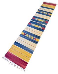UK - Indian Kilim Dhurrie Cotton Rug Runner  92 x 20