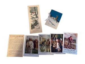 UK-Vintage Holiday Cards & Antique Sunday School Picture Cards Lot