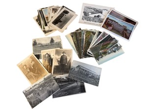 UK-Vintage & Antique Postcard Lot - WW1 Military, RPPCs, Camp Grant & Scenic Views