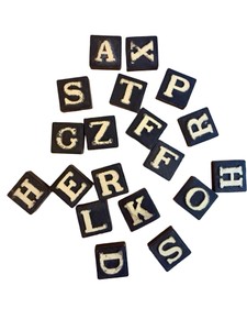 UK-Embossed Uncle Sam Wood Anagram Game Tiles