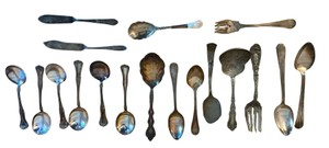 UK-Vintage Silver-Plated Flatware & Serving Utensils Lot
