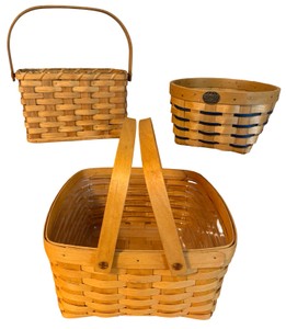 UK-Vintage Longaberger Basket Lot of 3