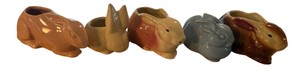 UK-Vintage Ceramic Rabbit Planters Collection