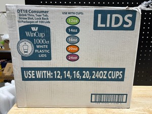 Case of Plastic Lids