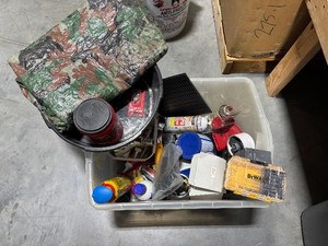 Tote of Hand Tools and Hardware