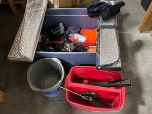 Tote of Hand Tools and Hardware