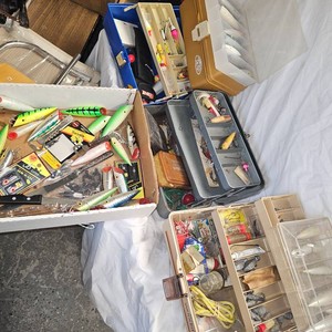 Lot of 4 Tackle Boxes with Tackle