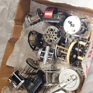 Big Lot of Level Wind Baitcaster Reels