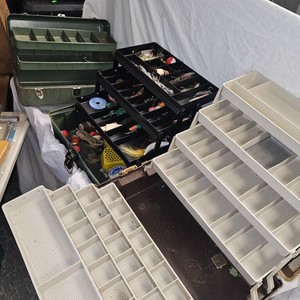 Lot of 3 Tackle Boxes with Tackle