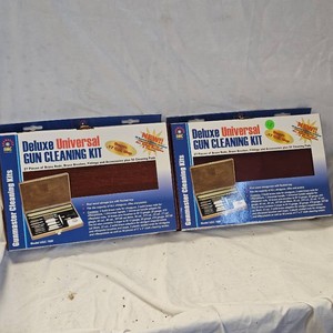 DAC Deluxe Gun Cleaning Kit in Cherry Wood Case, Qty 2, Like New Unused