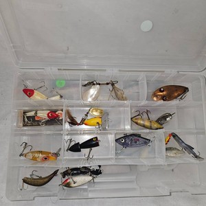 Tackle Box Full of Plugs, Antique Lures