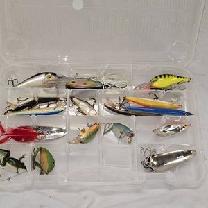 Tackle Box Full of Plugs and Spoons