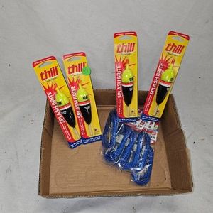 Lot of 5 New Thill Splash Brite Bobbers and Stringers