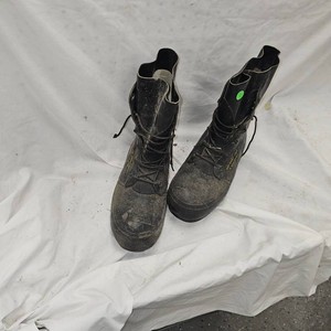Black Military Winter Boots, Bunny Boots