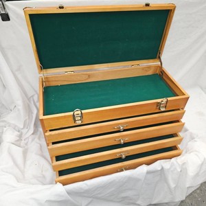 Beautiful Oak Machinists Chest used for Cigar Storage