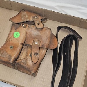 WW II Mauser Leather Sling and Ammo Pouch