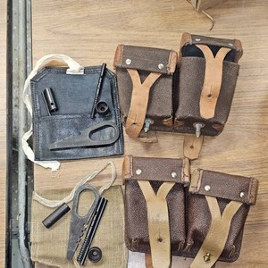 Russian Mosin Nagant WW II Ammo Pouch, Cleaning Kits(2)